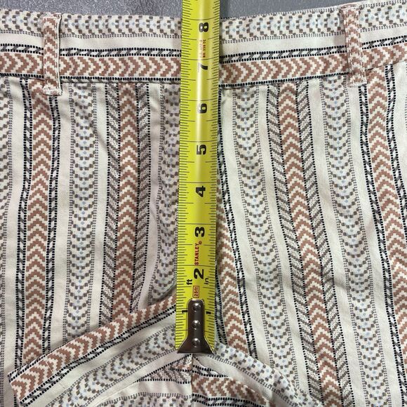 DALIA Shorts Pastel Geometric Print Stretch Pockets Womens 4 Cream Multicolor - Picture 6 of 11